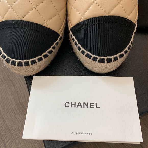 Chanel Quilted CC Espadrilles Mules - Picture 13 of 14